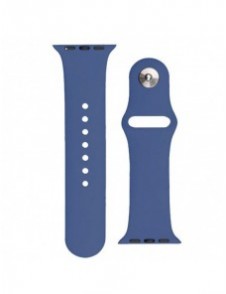 Silikonrem APS Silikonband för klocka 9 / 8 / 7 / 6 / 5 / 4 / 3 / 2 / SE (41 / 40 / 38mm) Armband Watch Armband Dark Blue