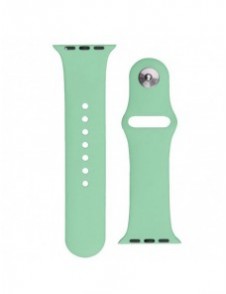 Silikonrem APS Silikonband för klocka 9 / 8 / 7 / 6 / 5 / 4 / 3 / 2 / SE (41 / 40 / 38 mm) Armband urarmband ljusgrönt