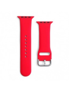 Silikonrem APS Silikonband för klocka 9 / 8 / 7 / 6 / 5 / 4 / 3 / 2 / SE (41 / 40 / 38mm) Armband Watch Armband Röd