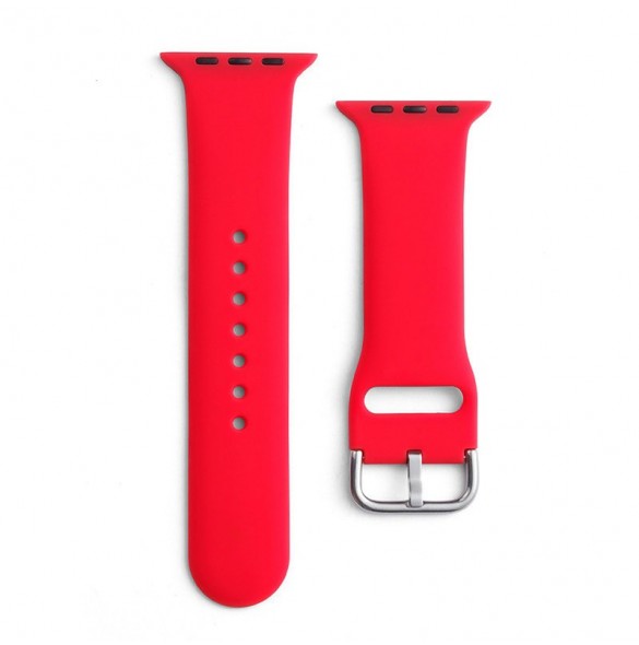 Silikonrem APS Silikonband för klocka 9 / 8 / 7 / 6 / 5 / 4 / 3 / 2 / SE (41 / 40 / 38mm) Armband Watch Armband Röd