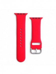 Silikonrem APS Silikonband för klocka 9 / 8 / 7 / 6 / 5 / 4 / 3 / 2 / SE (41 / 40 / 38mm) Armband Watch Armband Röd