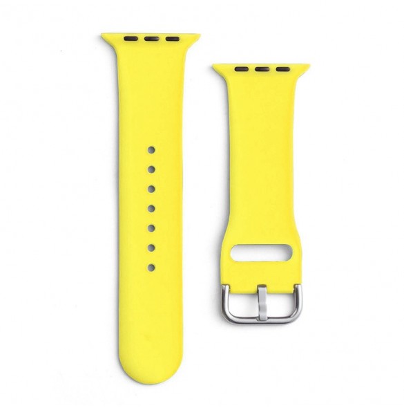 Silikonrem APS Silikonband för klocka 9 / 8 / 7 / 6 / 5 / 4 / 3 / 2 / SE (41 / 40 / 38mm) Armband Watch Armband Yellow