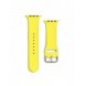 Silikonrem APS Silikonband för klocka 9 / 8 / 7 / 6 / 5 / 4 / 3 / 2 / SE (41 / 40 / 38mm) Armband Watch Armband Yellow