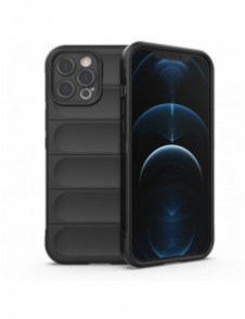 Magic Shield Case-fodral för iPhone 12 Pro Max flexibelt pansarskal svart