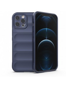 Magic Shield Case-fodral för iPhone 12 Pro Max flexibelt bepansrat mörkblått skal