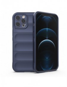 Magic Shield Case-fodral för iPhone 12 Pro Max flexibelt bepansrat mörkblått skal