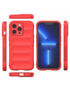 Magic Shield Fodral till iPhone 13 Pro flexibelt pansarskal rött