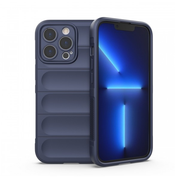 Magic Shield Fodral för iPhone 13 Pro flexibelt pansarskal mörkblått