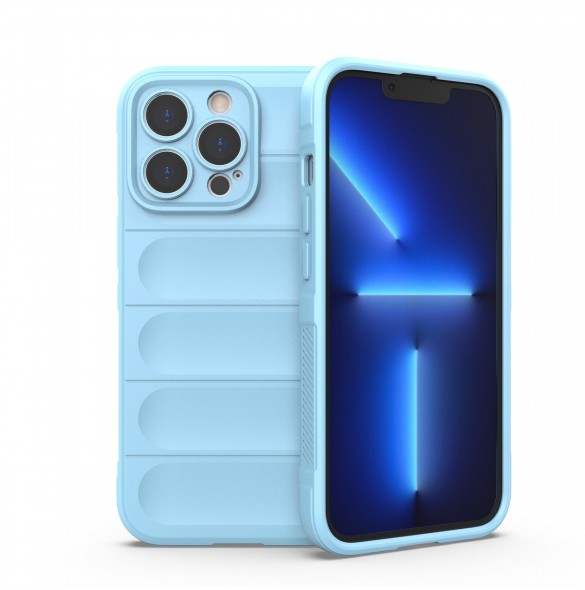 Magic Shield Fodral för iPhone 13 Pro flexibelt pansarskal ljusblått