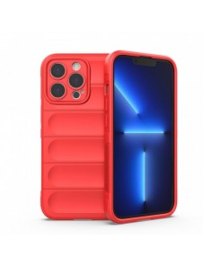 Magic Shield Fodral till iPhone 13 Pro Max flexibelt pansarskal rött