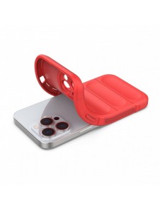 Magic Shield Fodral till iPhone 13 Pro Max flexibelt pansarskal rött