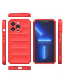 Magic Shield Fodral till iPhone 13 Pro Max flexibelt pansarskal rött