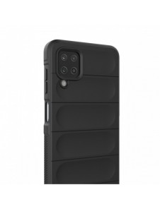 Magic Shield Case fodral för Samsung Galaxy A12 flexibelt pansarskal svart
