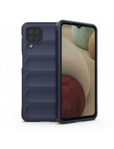 Magic Shield Case-fodral för Samsung Galaxy A12 flexibelt pansarskal mörkblått