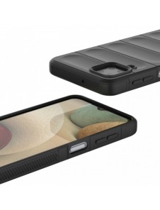 Magic Shield Case-fodral för Samsung Galaxy A12 flexibelt pansarskal mörkblått