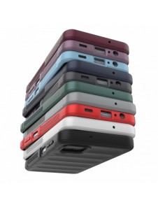 Magic Shield Case-fodral för Samsung Galaxy A12 flexibelt pansarskal mörkblått
