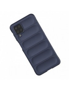 Magic Shield Case-fodral för Samsung Galaxy A12 flexibelt pansarskal mörkblått