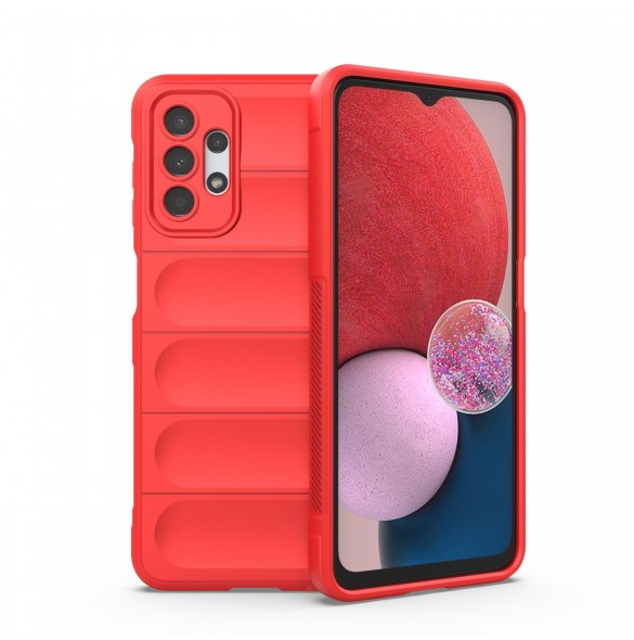 Magic Shield Case-fodral för Samsung Galaxy A13 5G flexibelt pansarskal rött