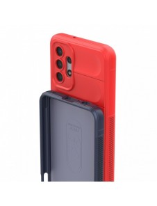 Magic Shield Case-fodral för Samsung Galaxy A13 5G flexibelt pansarskal rött