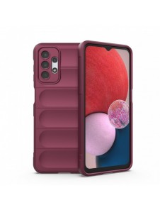 Magic Shield Fodral för Samsung Galaxy A13 5G flexibelt vinrött pansarskal