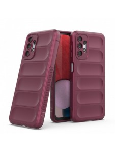Magic Shield Fodral för Samsung Galaxy A13 5G flexibelt vinrött pansarskal