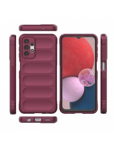 Magic Shield Fodral för Samsung Galaxy A13 5G flexibelt vinrött pansarskal