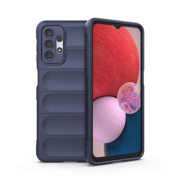 Magic Shield Fodral till Samsung Galaxy A13 5G flexibelt pansarskal mörkblått