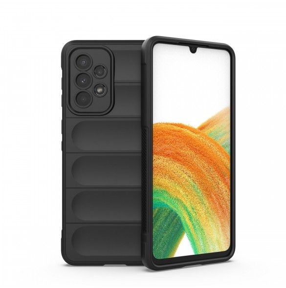 Magic Shield Fodral till Samsung Galaxy A33 5G flexibelt pansarskal svart
