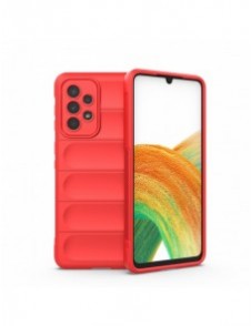 Magic Shield Fodral till Samsung Galaxy A33 5G flexibelt pansarskal rött