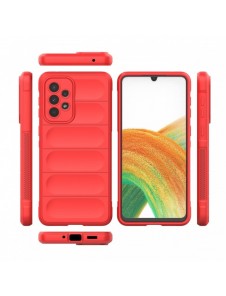 Magic Shield Fodral till Samsung Galaxy A33 5G flexibelt pansarskal rött