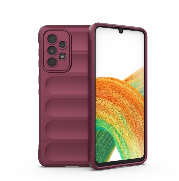 Magic Shield-fodral för Samsung Galaxy A33 5G flexibelt pansarbrunt skal