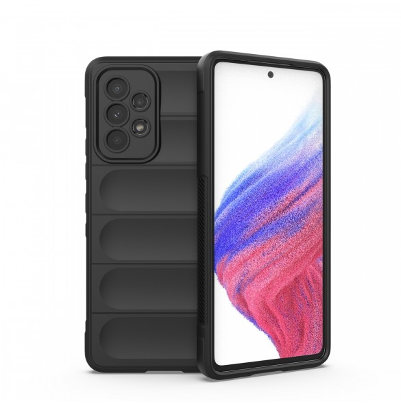 Magic Shield Fodral till Samsung Galaxy A53 5G flexibelt pansarskal svart