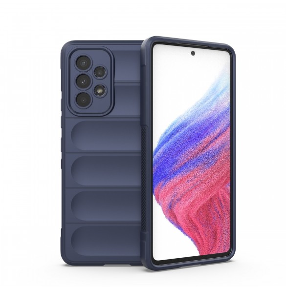 Magic Shield Fodral för Samsung Galaxy A53 5G flexibelt pansarskal mörkblått