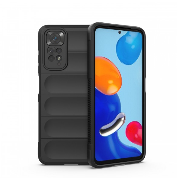 Magic Shield Case fodral för Xiaomi Redmi Note 11 flexibelt pansarskydd svart
