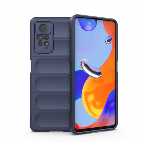 Magic Shield Case-fodral till Xiaomi Redmi Note 11 Pro flexibelt pansarskydd mörkblått