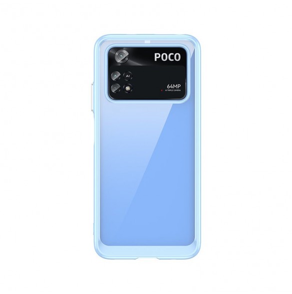 Outer Space Case för Xiaomi Poco M4 Pro-fodral med en flexibel ram blå