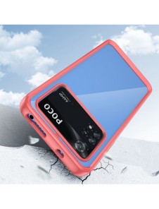 Outer Space Case Xiaomi Poco M4 Pro skal med en flexibel ram röd