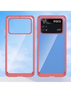 Outer Space Case Xiaomi Poco M4 Pro skal med en flexibel ram röd