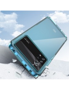 Outer Space Fodral för Xiaomi Poco X4 Pro 5G skal med en flexibel ram blå