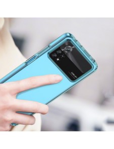 Outer Space Fodral för Xiaomi Poco X4 Pro 5G skal med en flexibel ram blå