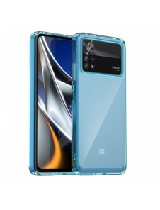 Outer Space Fodral för Xiaomi Poco X4 Pro 5G skal med en flexibel ram blå