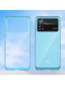 Outer Space Fodral för Xiaomi Poco X4 Pro 5G skal med en flexibel ram blå