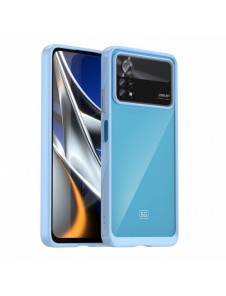 Outer Space Fodral för Xiaomi Poco X4 Pro 5G skal med en flexibel ram blå