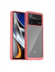 Outer Space Case Xiaomi Poco X4 Pro 5G skal med en flexibel ram röd