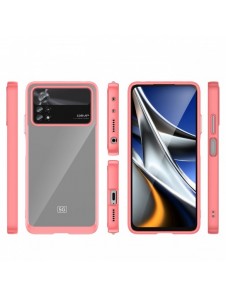 Outer Space Case Xiaomi Poco X4 Pro 5G skal med en flexibel ram röd