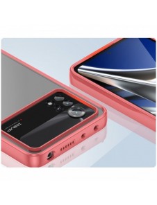 Outer Space Case Xiaomi Poco X4 Pro 5G skal med en flexibel ram röd