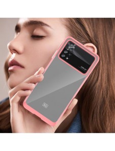 Outer Space Case Xiaomi Poco X4 Pro 5G skal med en flexibel ram röd