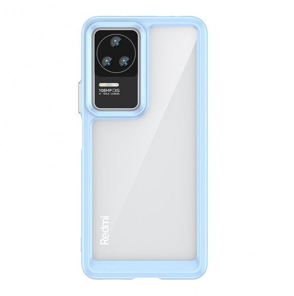 Outer Space Case för Xiaomi Poco F4 5G-fodral med en flexibel ram blå