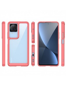 Outer Space Case Xiaomi Poco F4 5G skal med en flexibel ram röd