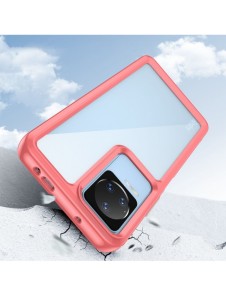 Outer Space Case Xiaomi Poco F4 5G skal med en flexibel ram röd
